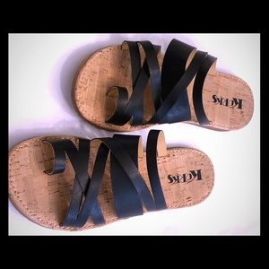 Kork black sandals worn only a couple of times